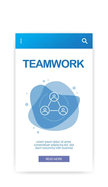 Teamwork Infografik Vektorillustration — Stockvektor