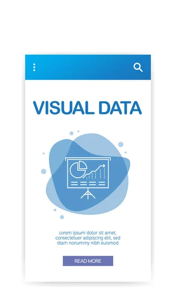 Dados Visuais Infográfico Ilustração Vetorial — Vetor de Stock