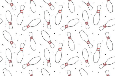 Bowling için kusursuz bir Skittle modeli. Beyaz arkaplanda iki tonluk görüntü.