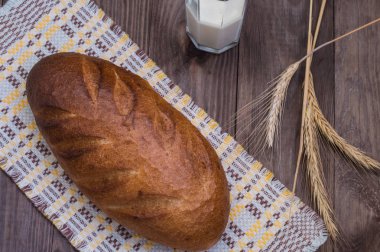 Homebaked ekmek. Yakın çekim
