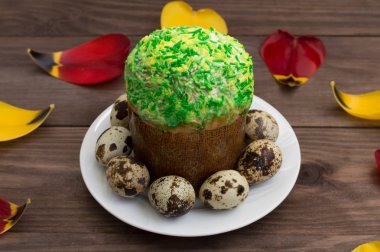 Paskalya kek. Üstten Görünüm yakın çekim