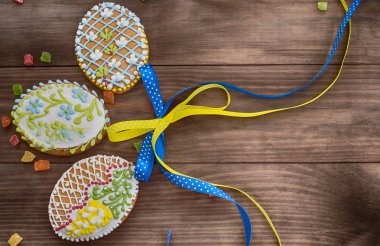 Paskalya kek. Üstten Görünüm. Yakın çekim