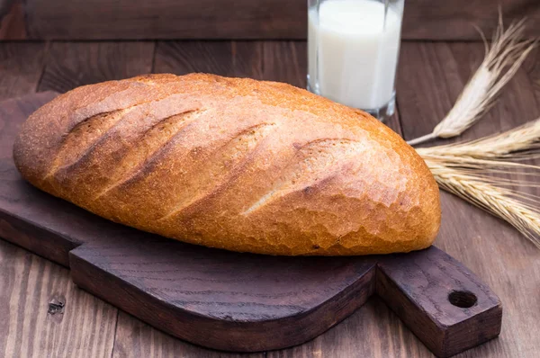 Homebaked ekmek. Yakın çekim — Stok fotoğraf