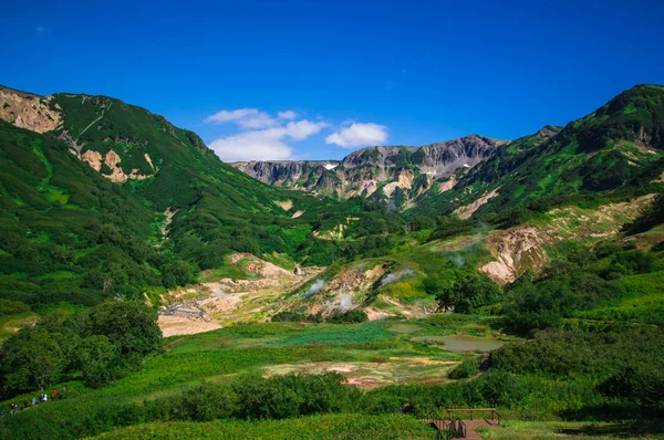 Gejzírek Valley, Kamchatka, Oroszország. Közelről. Szemközti nézet — Stock Fotó