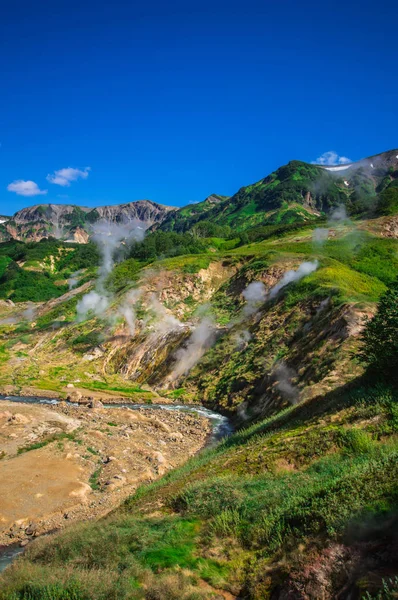 Долина гейзерів, Камчатки, Росія. Крупний план. Вид зверху — стокове фото