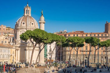 Roma, İtalya - 11 Kasım 2018: Piazza Venezia, manzara Vittorio Emanuele Ii Anıtı, Roma