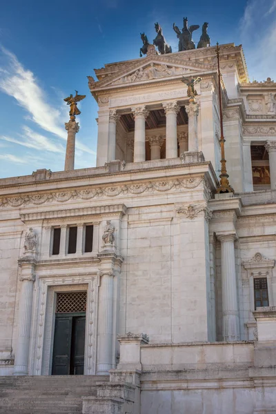 Piazza Venezia, vista de Vittorio Emanuele II Monumento, Roma — Fotografia de Stock