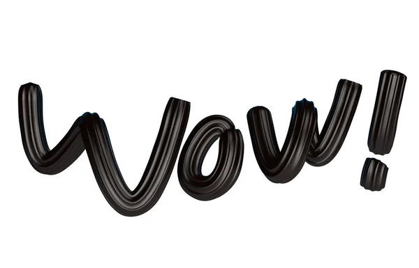 Siyah metin wow. Kırık metin işaretiyle Vay.