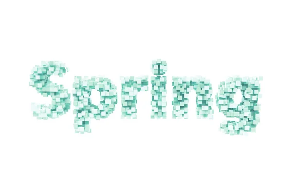 Spring. Spring theme quilling letter from quilling fonts collection. Hello spring. Calligraphy lettering. — Stock Photo, Image