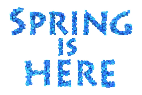 Le printemps. Spring theme quilling letter from quilling fonts collection. Bonjour printemps . — Photo
