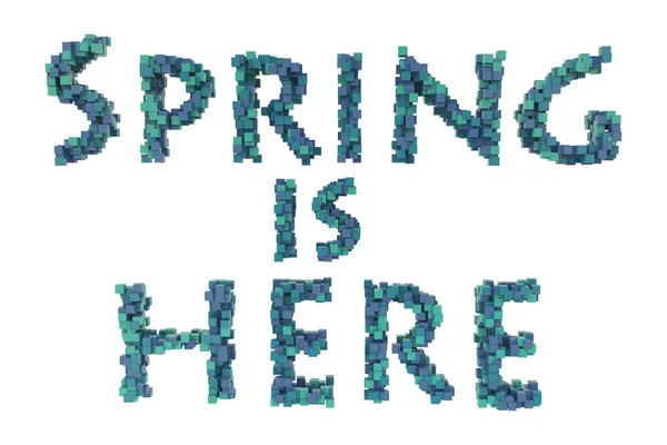 Весна. Весняна тема квіллінг літери з колекції шрифтів. Привіт весна . — стокове фото