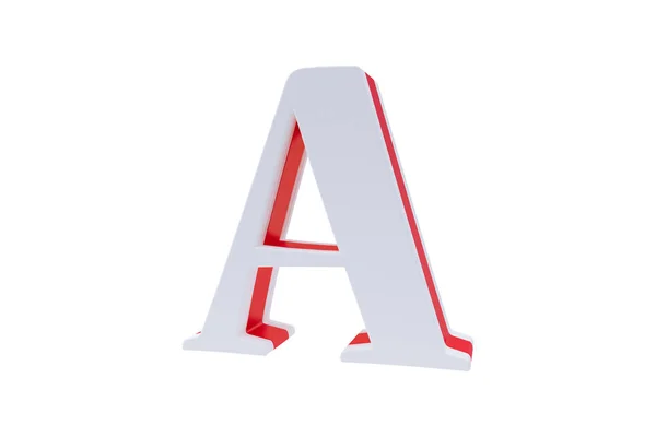 Τα γράμματα του αλφαβήτου, απομονώνονται σε λευκό φόντο. Γράμμα του αλφαβήτου Α γίνεται με καραμέλα σε λευκό φόντο. — Φωτογραφία Αρχείου