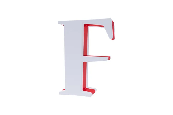 Lettere alfabetiche, isolate su sfondo bianco. alfabeto lettera F fatto con caramelle su sfondo bianco . — Foto Stock