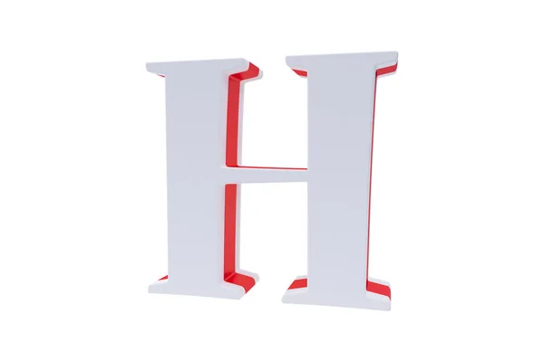 字母，孤立的白色背景上。字母 H 在白色背景上用糖果. — 图库照片