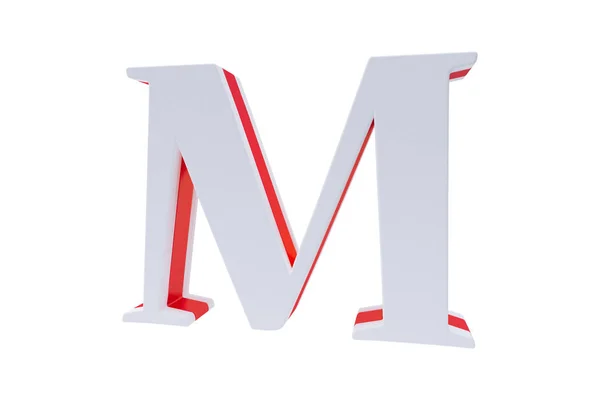 Alphabet letters, isolated on white background. Alphabet letter M made with Candy on white background. — Stock Photo, Image