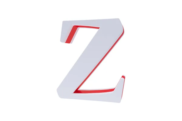 Bokstäver, isolerad på vit bakgrund. Alphabet bokstaven Z gjort med godis på vit bakgrund. — Stockfoto