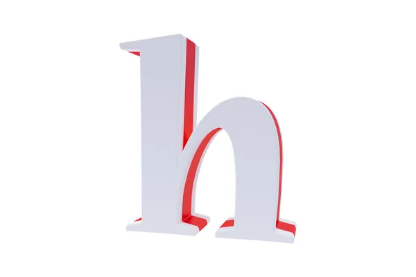 Ábécé betűit, elszigetelt fehér background. Ábécé levél H készült Candy fehér háttér. — Stock Fotó