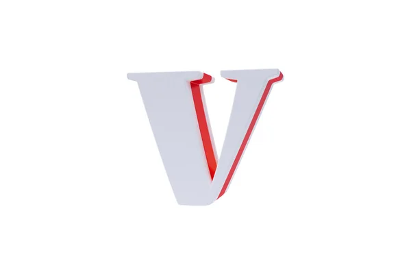 Alfabesi harfleri, beyaz arka plan üzerinde izole. Alfabe harf V şekerle beyaz zemin üzerine yapılan.