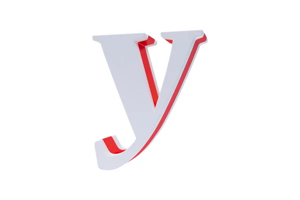 Alfabetletters, geïsoleerd op een witte achtergrond. Alfabet letter Y gemaakt met Candy op witte achtergrond. — Stockfoto