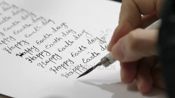 Journée mondiale de la santé calligraphie et lattering. Deuxième ligne — Video