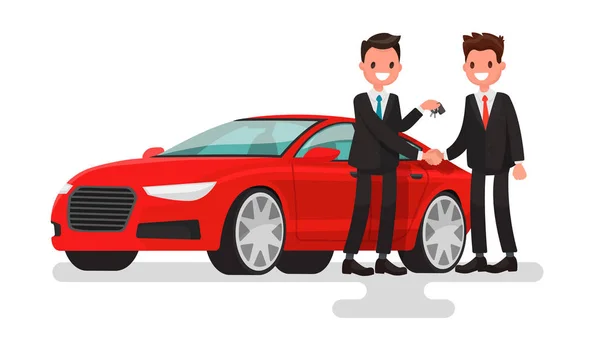 Araç edilmesidir. Satınalma Satılık veya Kiralık Araba. Satıcı adam eller