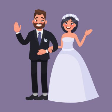 Gelin ve damat. Yeni evlilere hoş geldin. Weddin için mükemmel öğesi