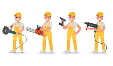 Elektrik araçları tamir ve inşaat için tutan alt kümesi