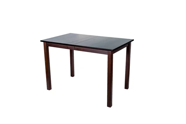 Fa asztal elszigetelt fehér háttér — Stock Fotó