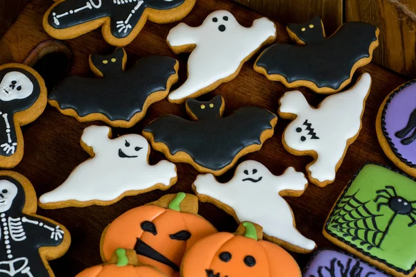 Cadılar Bayramı ev yapımı gingerbread çerezleri arka plan