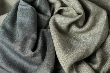 Buruşuk kumaş arka plan ve doku. Arka plan, boş şablon