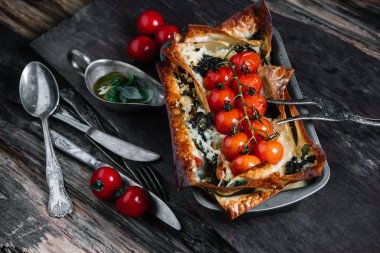 Sebze Lazanya domates ve ingredi ile