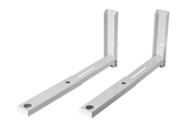 Beyaz arkaplan izolasyonunda TV için beyaz parantez