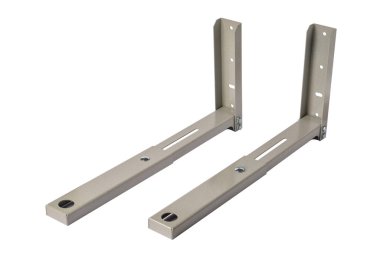 Beyaz arkaplan izolasyonunda TV için beyaz parantez