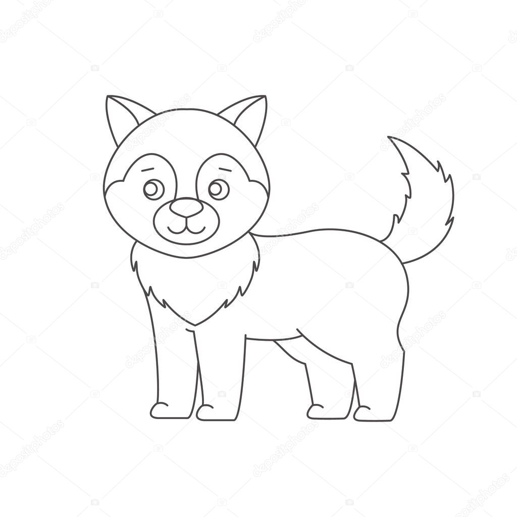 Lobo para colorear libro — Archivo Imágenes Vectoriales © romalka