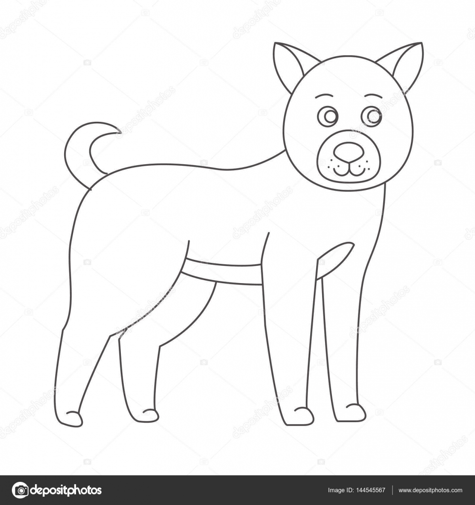 Köpek boo boyama için Vektörel çizim ©romalka Vektörel 144545567