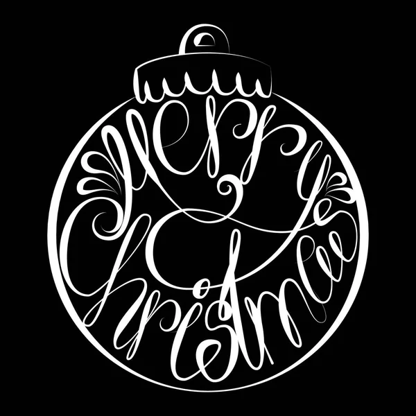 Vector Christmas belettering. Boom speelgoed — Stockvector