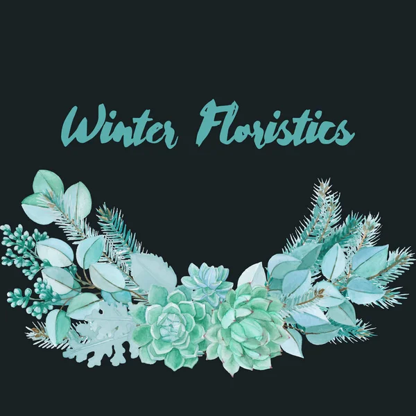 Vektör suluboya da kompozisyon