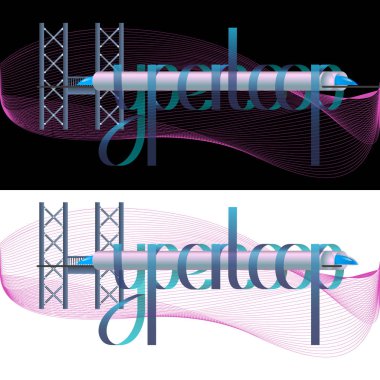 Vector Hyperloop Lettering Illustration clipart