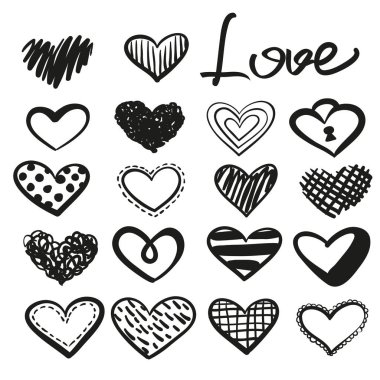 Vektör Doodle kalpler Set