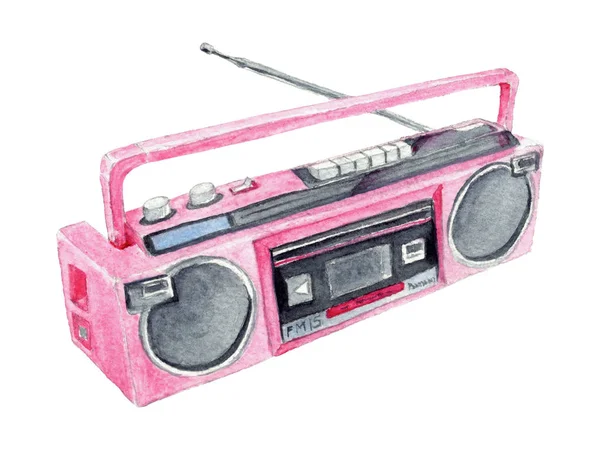 Sulu boya pembe Retro Boombox