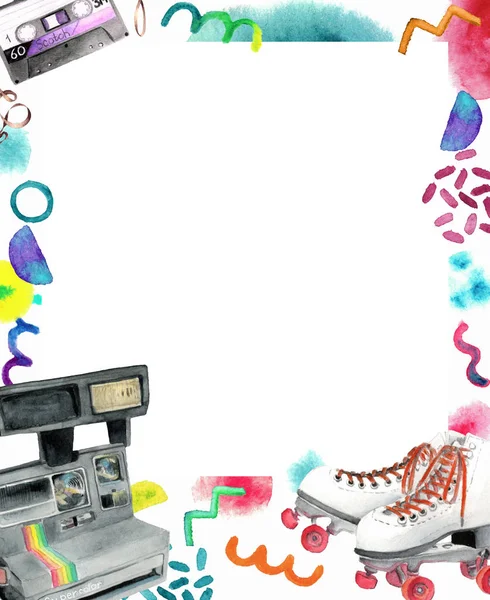 Suluboya Retro temalı çerçeve 1980'lerde