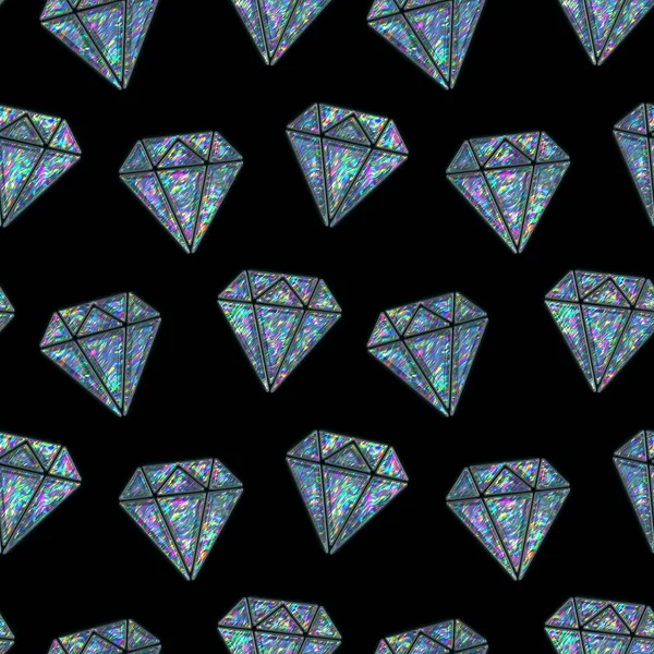 Seamless Shining Holographic Stickers Pattern