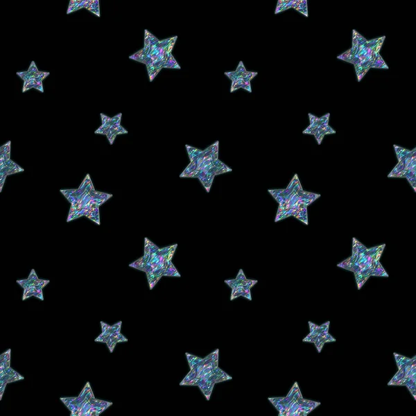 Seamless Shining Holographic Stickers Pattern — Stock Photo, Image