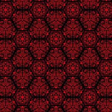 Arabesk dekor. Dikişsiz desen vektör