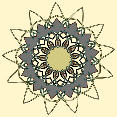 Renkli Mandala. Etnik kabile süsler