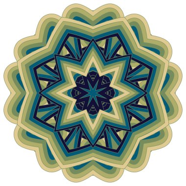 Renkli Mandala. Etnik kabile süsler