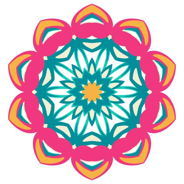 Mandala colorido. Adornos tribales étnicos — Archivo Imágenes Vectoriales