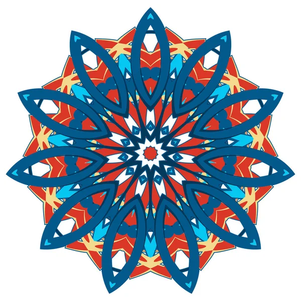 Mandala colorato. Ornamenti etnici tribali — Vettoriale Stock