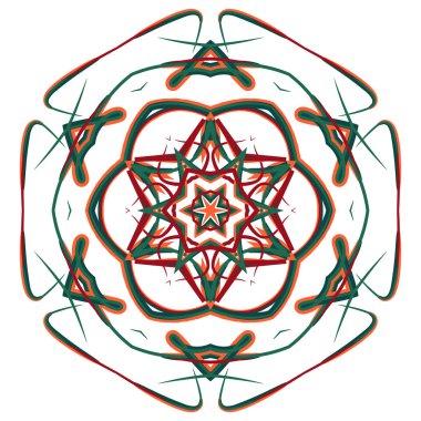 Renkli Mandala. Etnik kabile süsler