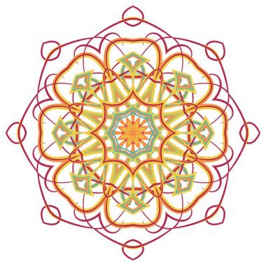 Renkli Mandala. Etnik kabile süsler